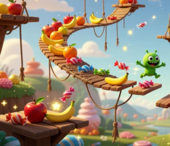 Strategy board highlighting fruit collection and time limit icons